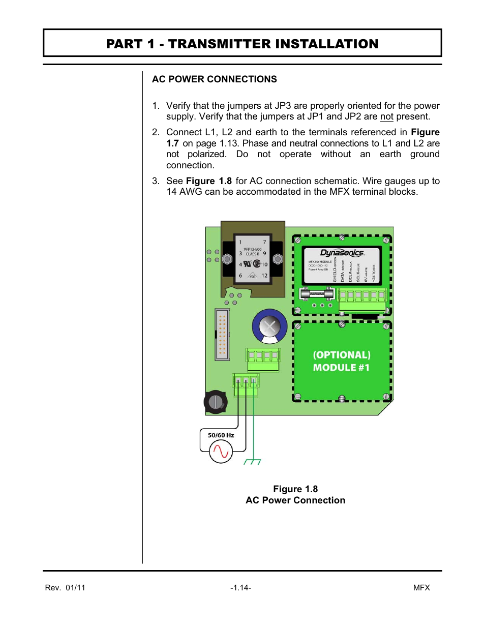 Part 1 - transmitter installation | Dynasonics MFX Series Insertion MagProbe Flow Meter User Manual | Page 16 / 88