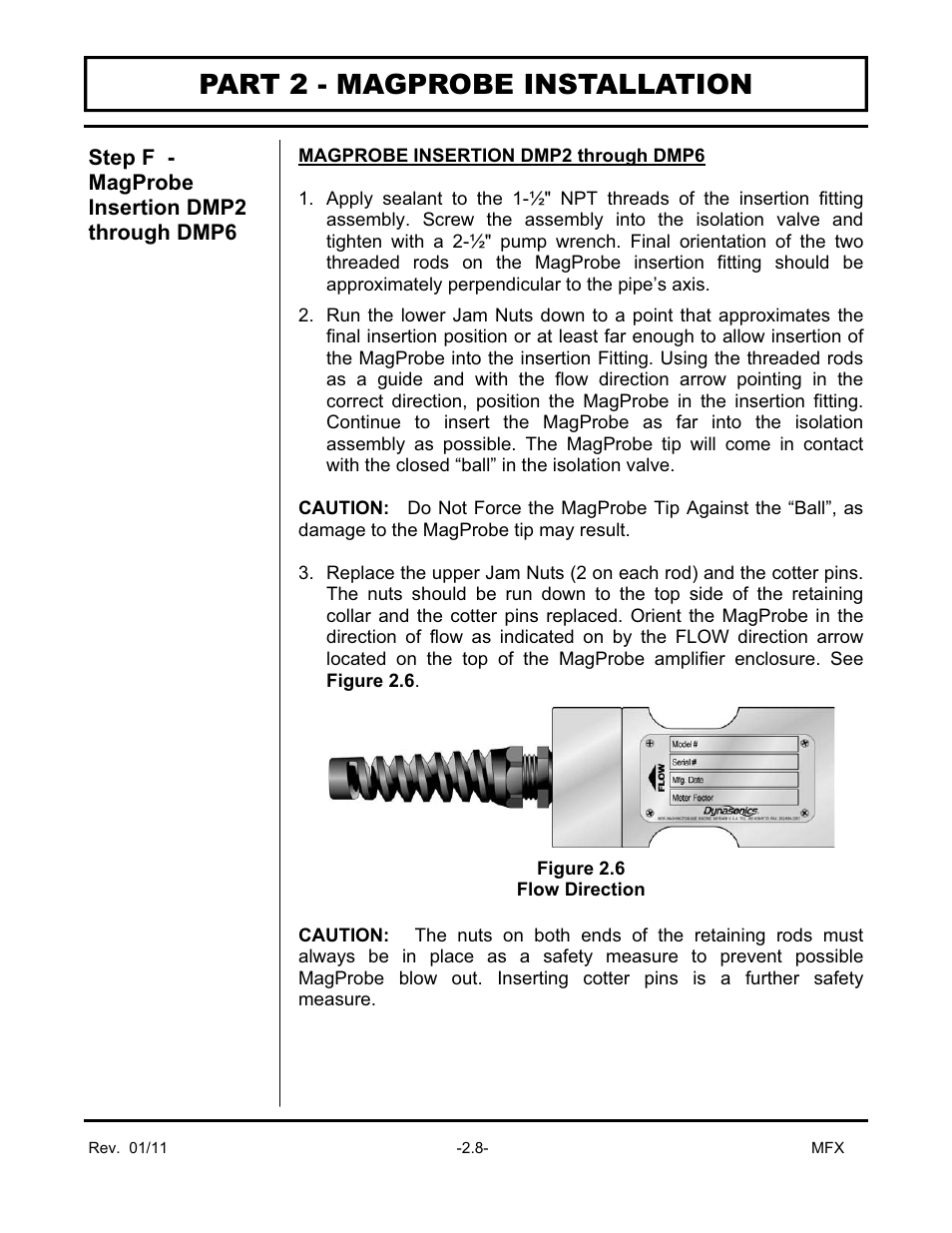 Part 2 - magprobe installation | Dynasonics MFX Series Insertion MagProbe Flow Meter User Manual | Page 33 / 88