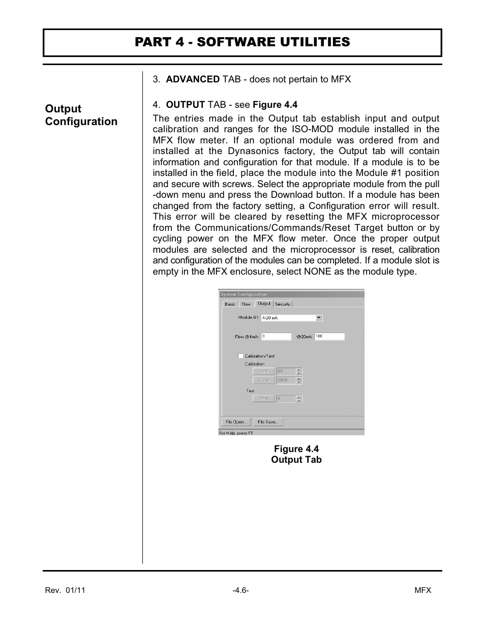 Part 4 - software utilities | Dynasonics MFX Series Insertion MagProbe Flow Meter User Manual | Page 58 / 88