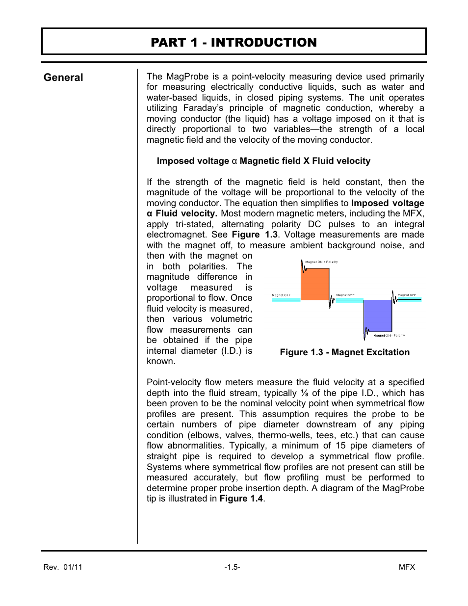 Part 1 - introduction | Dynasonics MFX Series Insertion MagProbe Flow Meter User Manual | Page 7 / 88