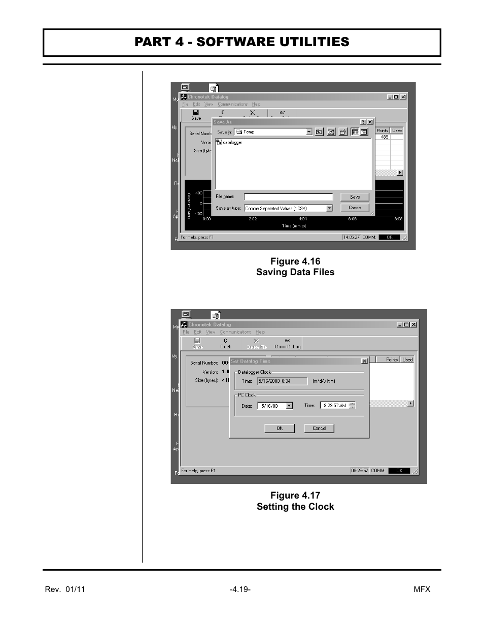 Part 4 - software utilities | Dynasonics MFX Series Insertion MagProbe Flow Meter User Manual | Page 71 / 88