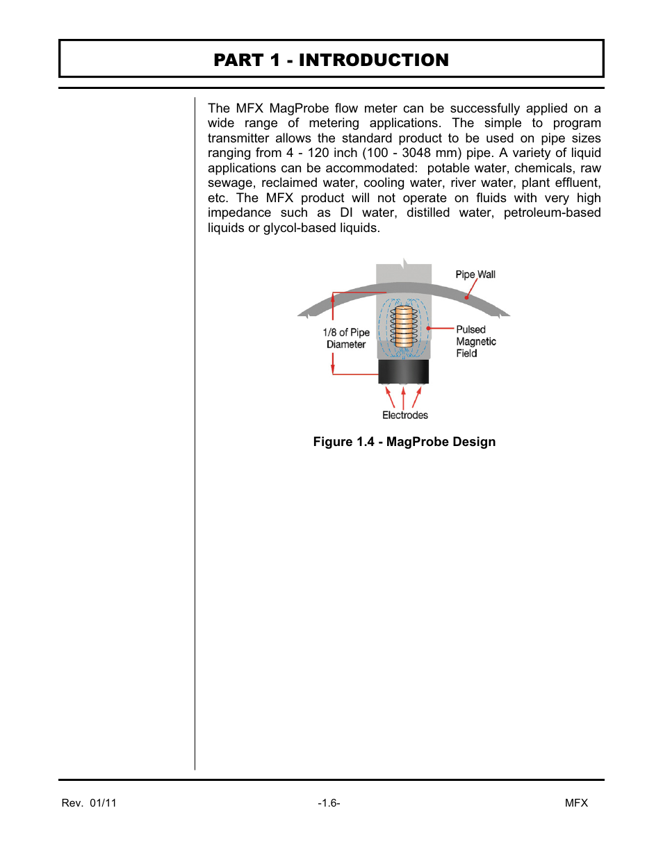 Part 1 - introduction | Dynasonics MFX Series Insertion MagProbe Flow Meter User Manual | Page 8 / 88