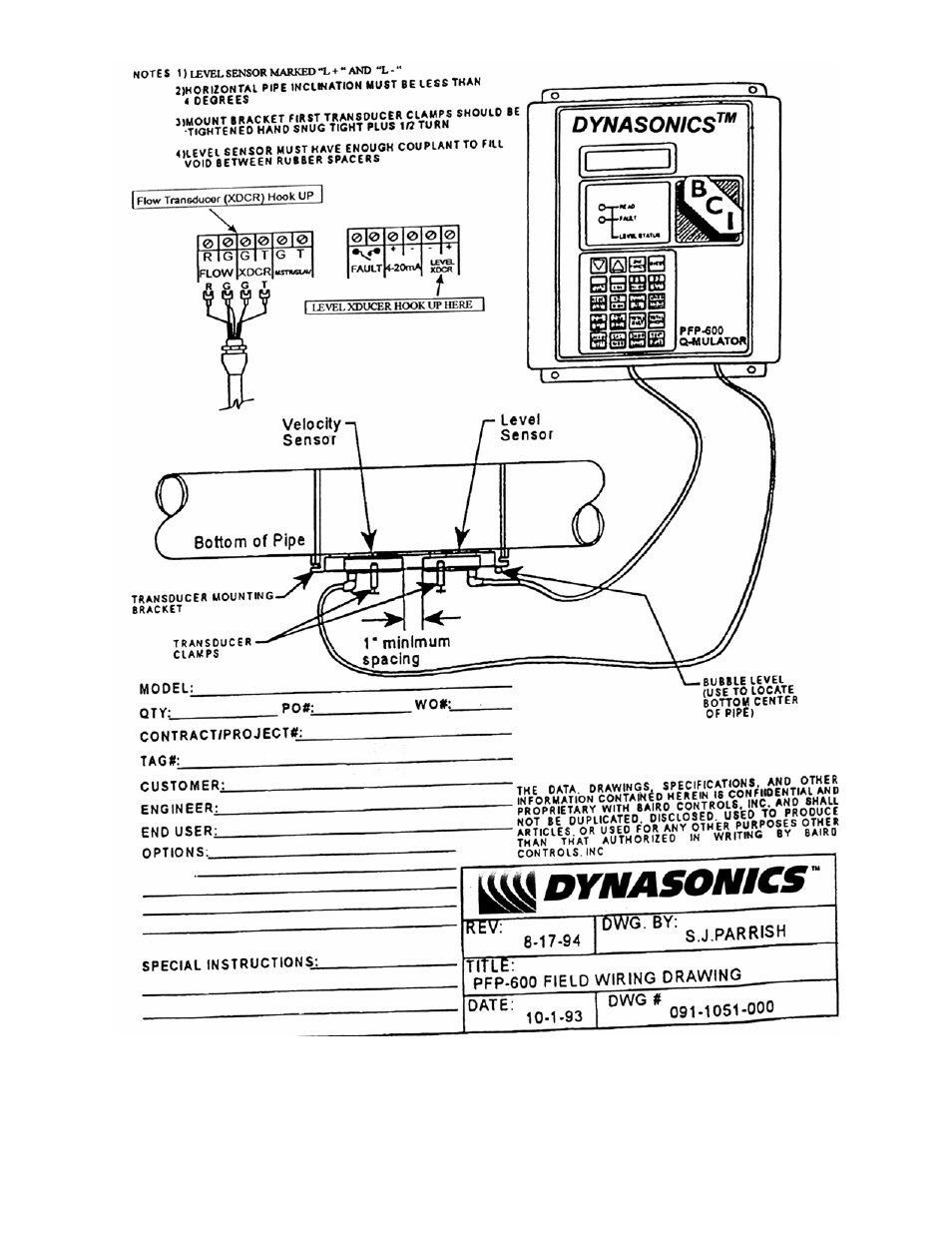 Dynasonics PFP-600 User Manual | Page 10 / 17