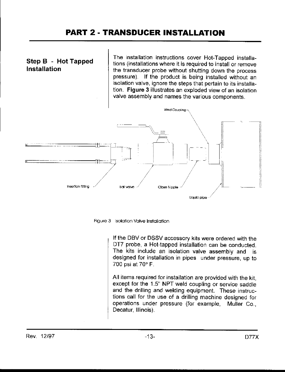 Dynasonics D7700 Series Insertion Doppler Ultrasonic Flow Meter User Manual | Page 12 / 42