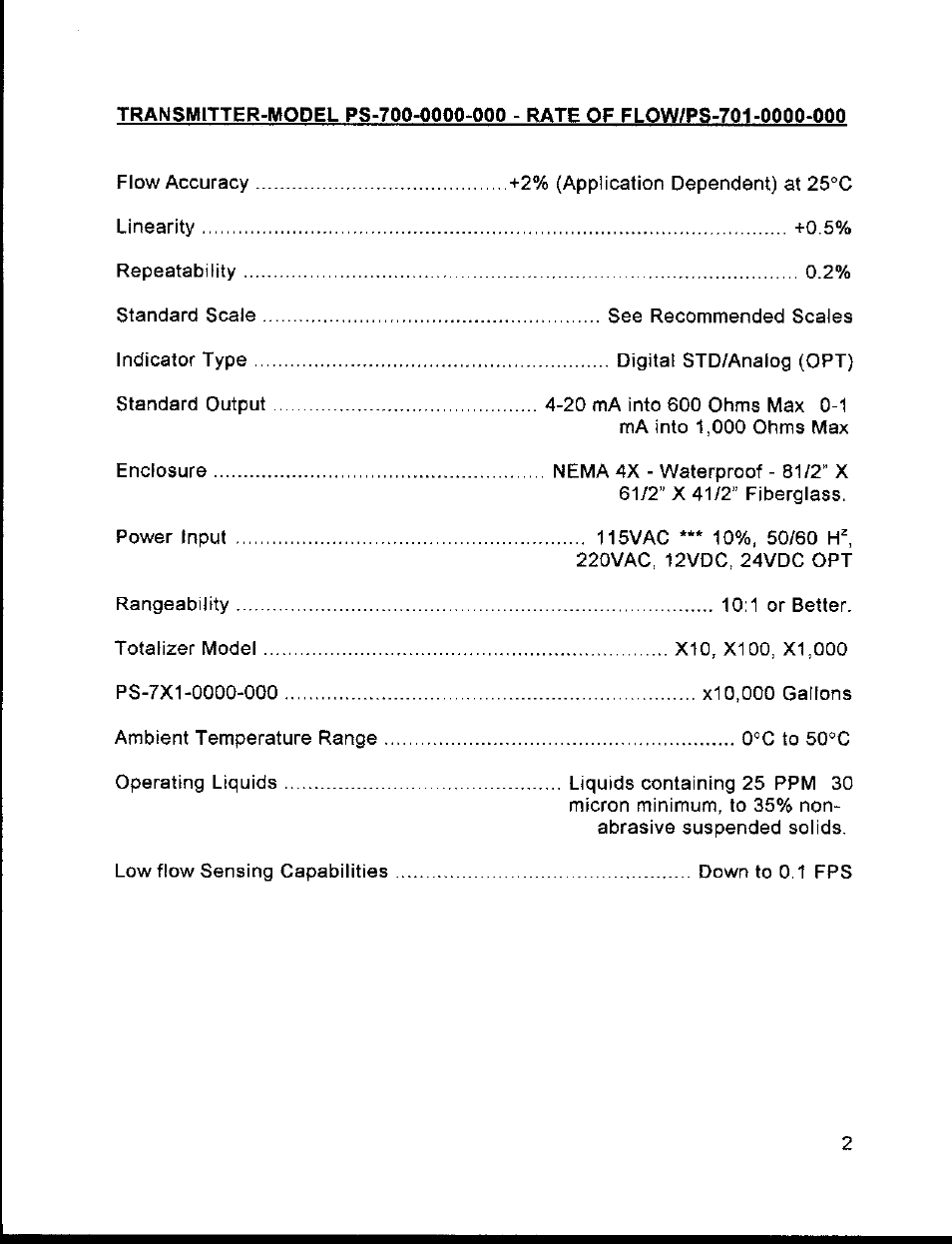 Dynasonics D7700 Series Insertion Doppler Ultrasonic Flow Meter User Manual | Page 4 / 42