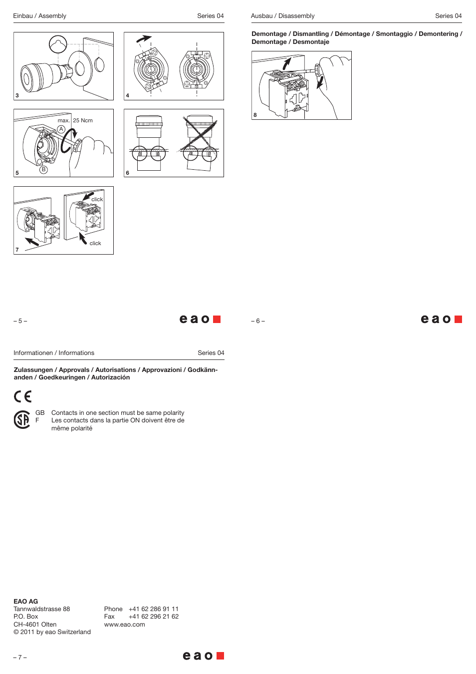 EAO Series 04 - Stop switch User Manual | Page 2 / 2
