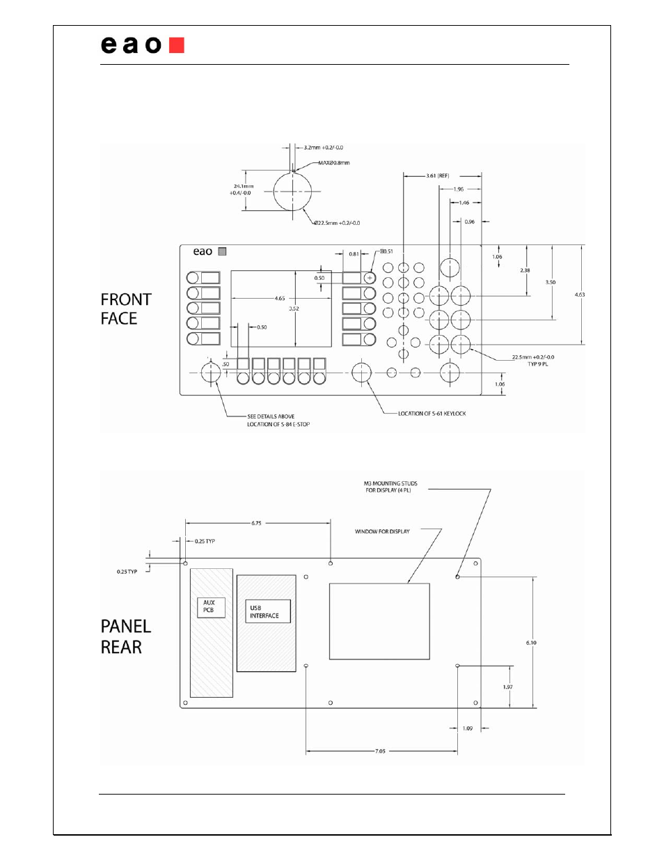 Keyboard design | EAO Configurable HMI Panel User Manual | Page 6 / 17