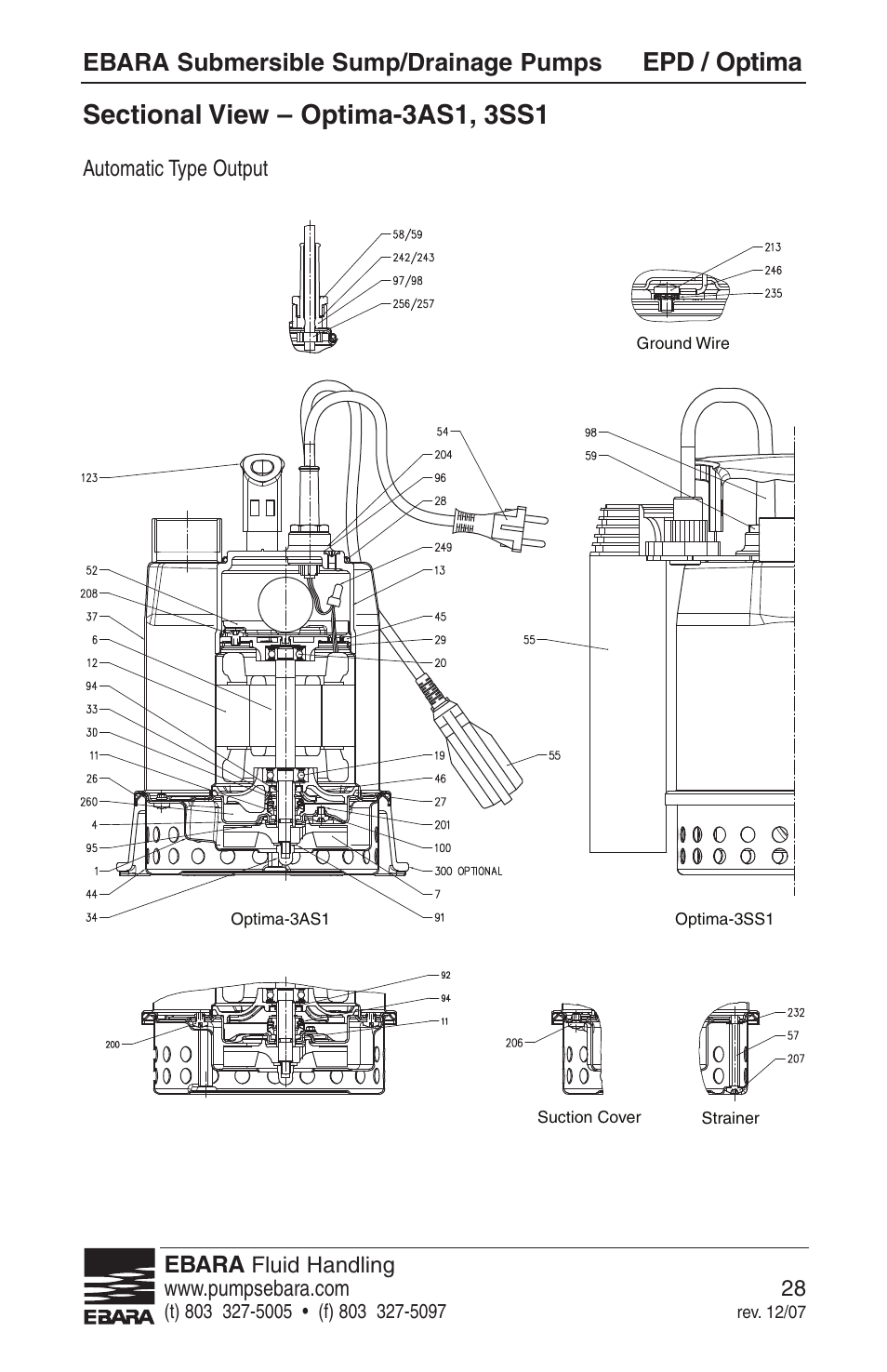 Epd / optima, Ebara submersible sump/drainage pumps | EBARA EPD, Optima User Manual | Page 26 / 33