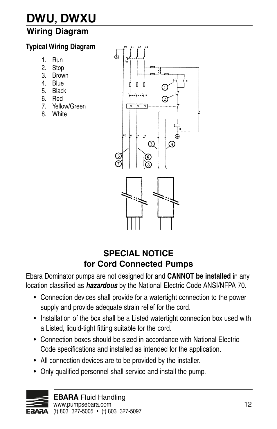 Dwu, dwxu | EBARA Dominator User Manual | Page 12 / 20