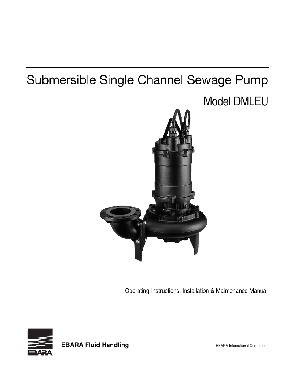 EBARA DMLEU User Manual | 17 pages