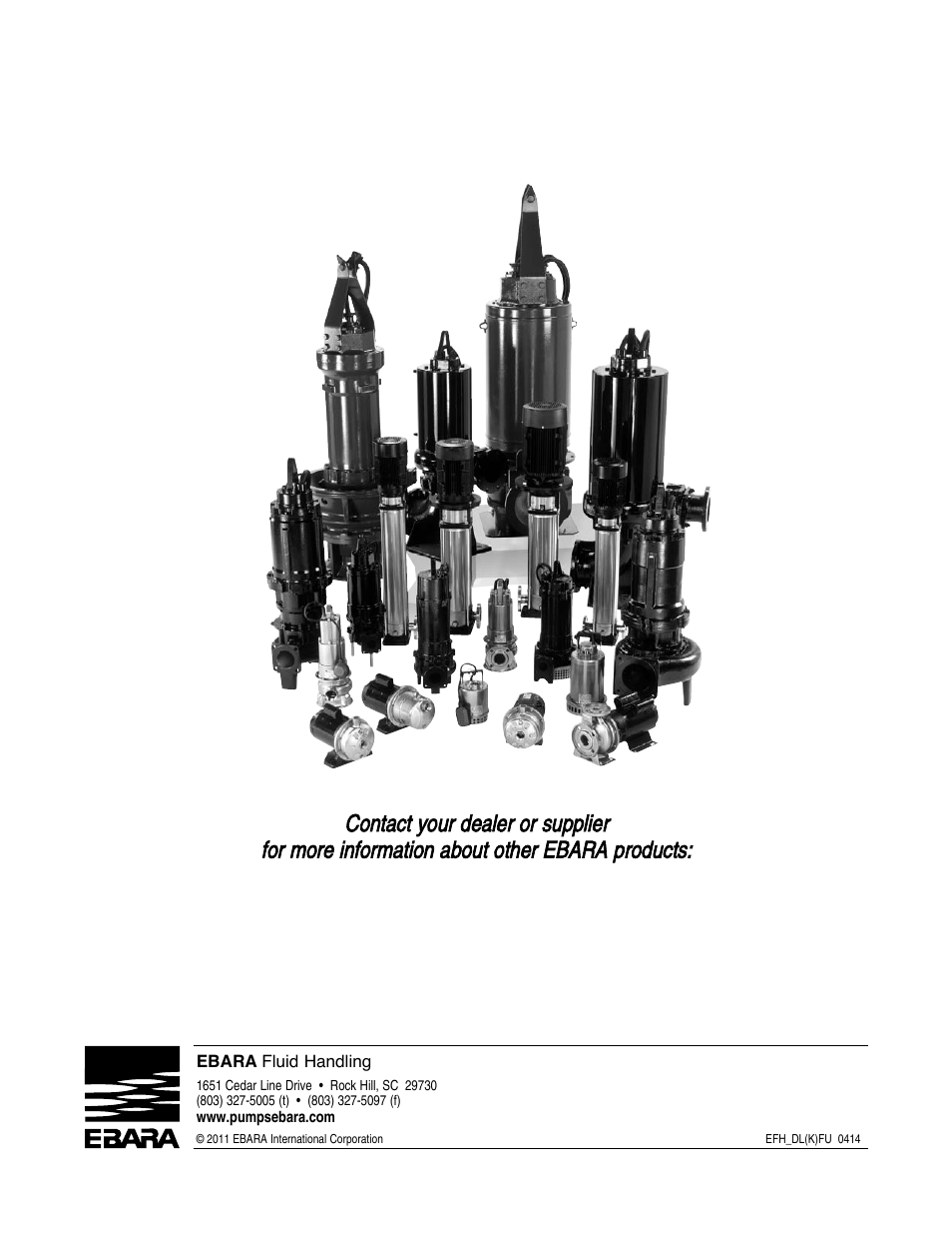 EBARA DLKFMU User Manual | Page 20 / 20