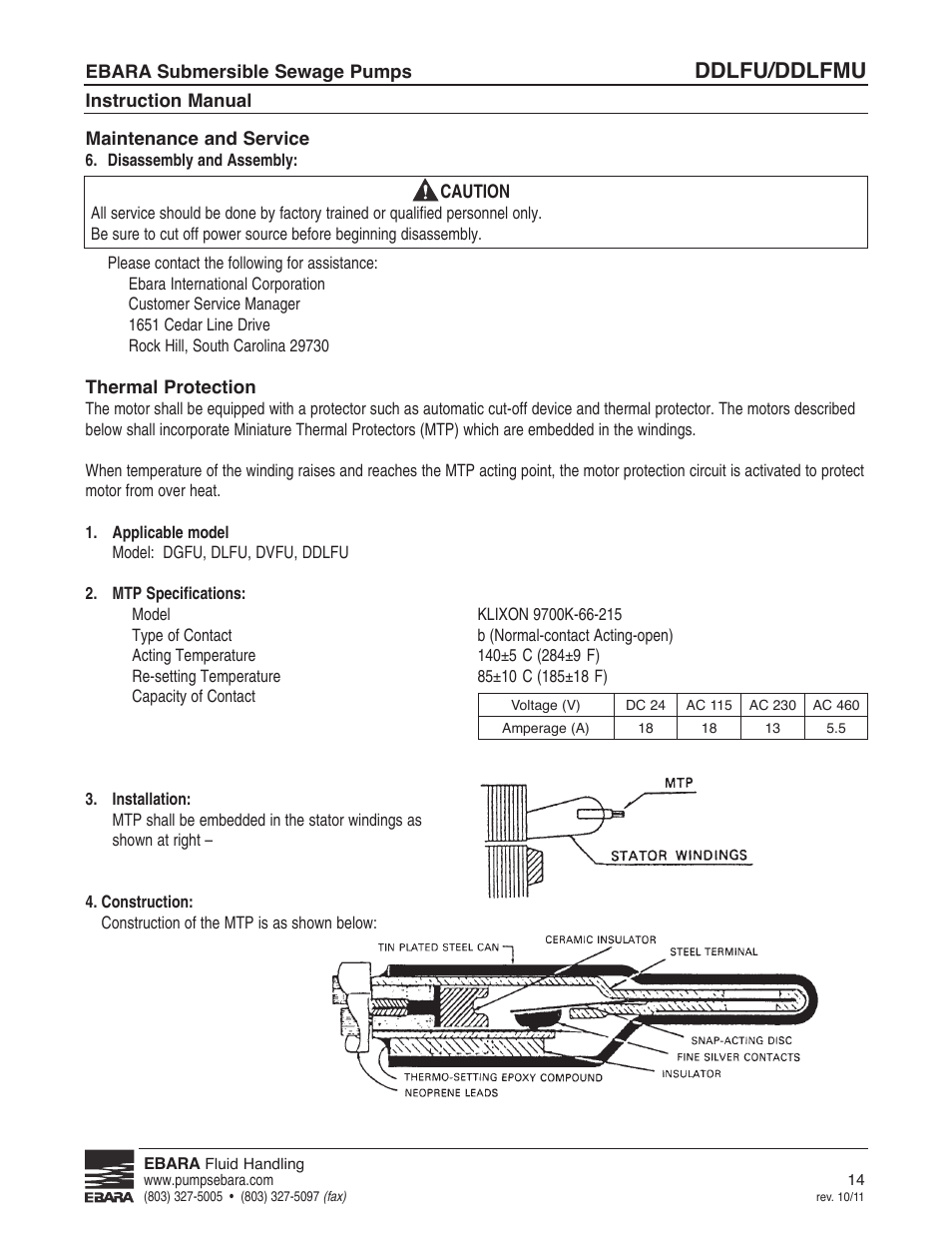 Ddlfu/ddlfmu | EBARA DDLFMU User Manual | Page 14 / 17