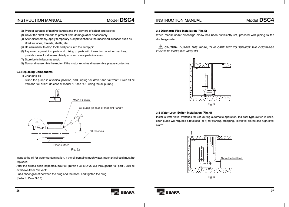 Dsc4 | EBARA DSC4 User Manual | Page 7 / 16