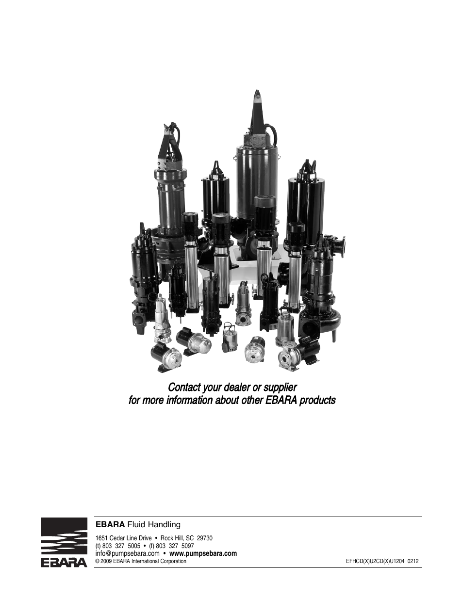 EBARA 2 CDX User Manual | Page 20 / 20