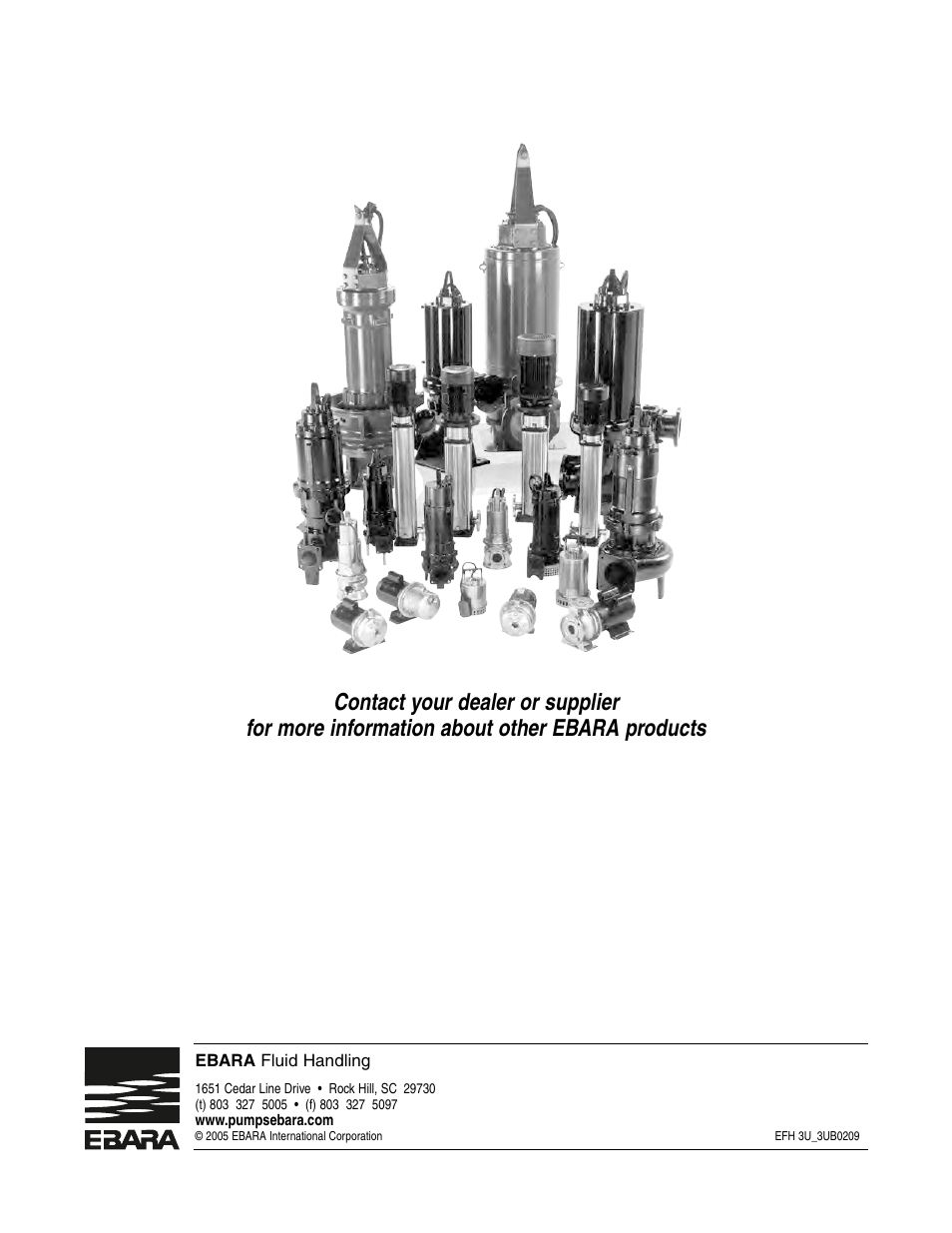 EBARA 3U, 3UB User Manual | Page 16 / 16