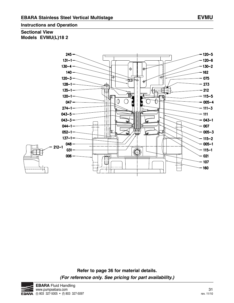 Evmu | EBARA EVMU User Manual | Page 31 / 44