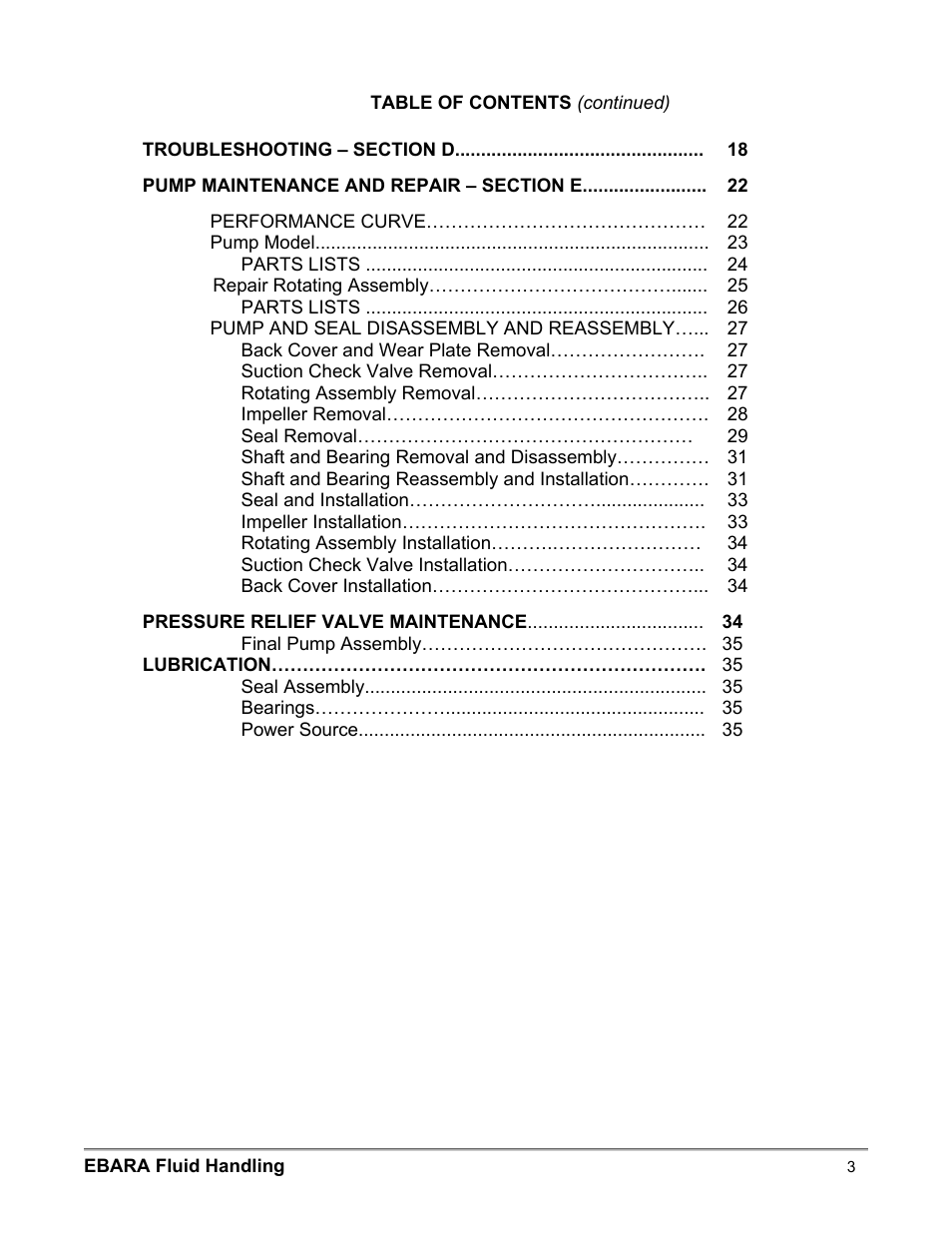 EBARA EFQT3 User Manual | Page 3 / 36