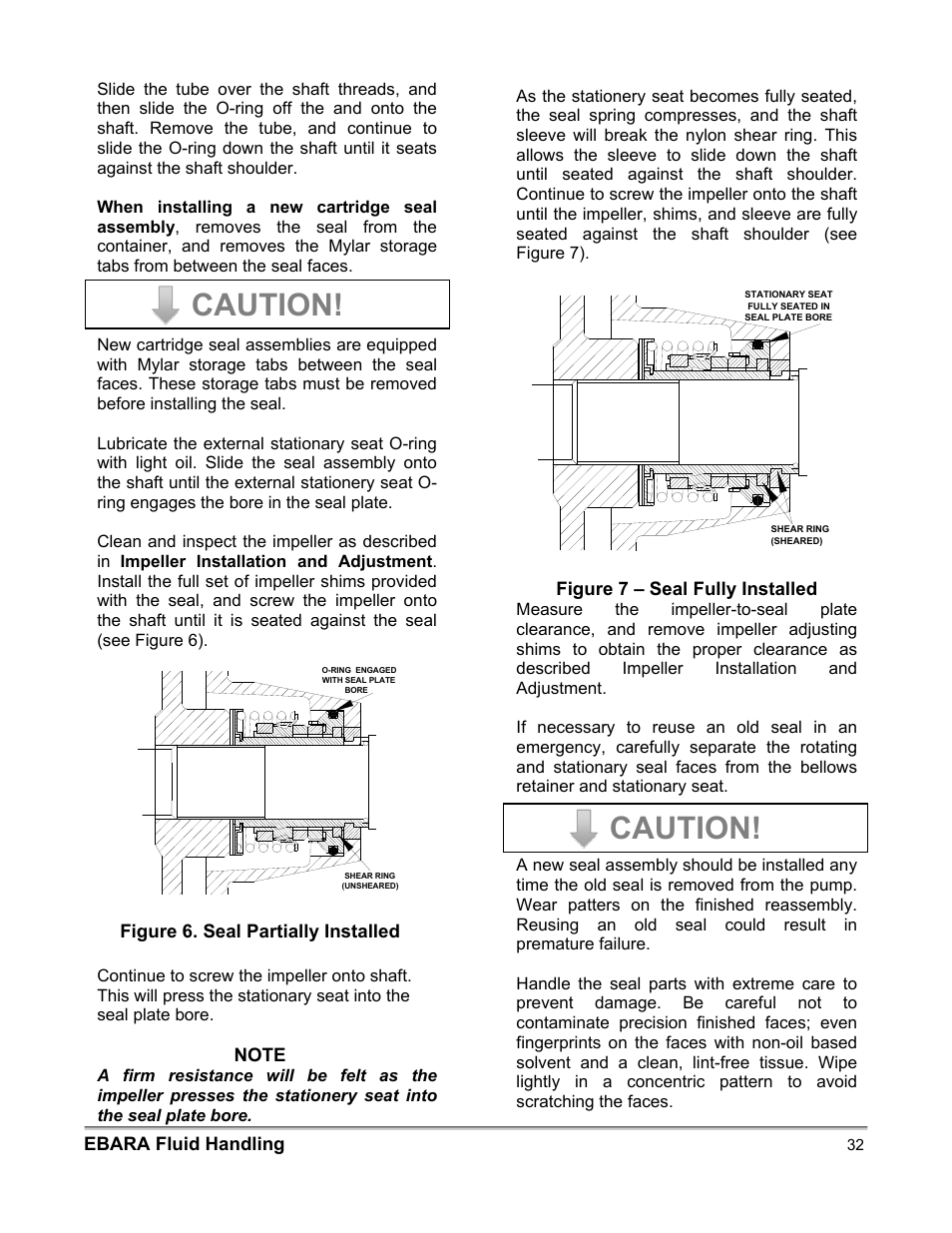 Caution | EBARA EFQT3 User Manual | Page 32 / 36