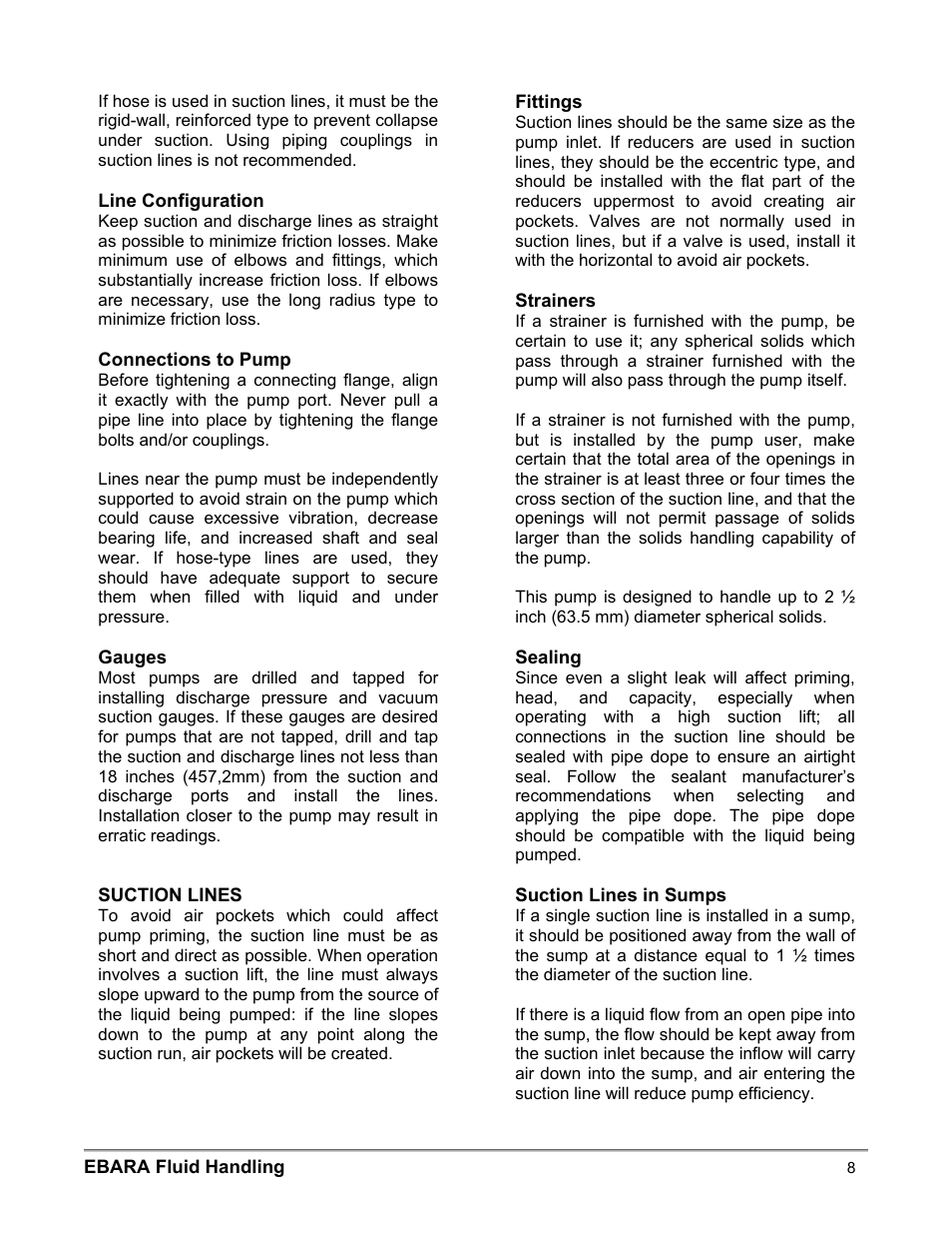 EBARA EFQT3 User Manual | Page 8 / 36