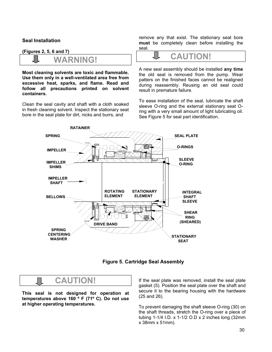 Caution, Warning | EBARA EFQT4 User Manual | Page 31 / 36