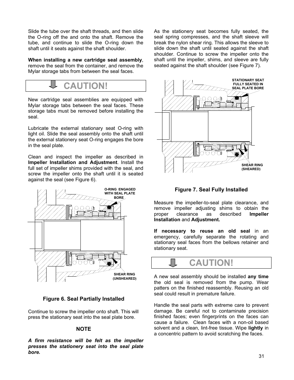 Caution | EBARA EFQT4 User Manual | Page 32 / 36