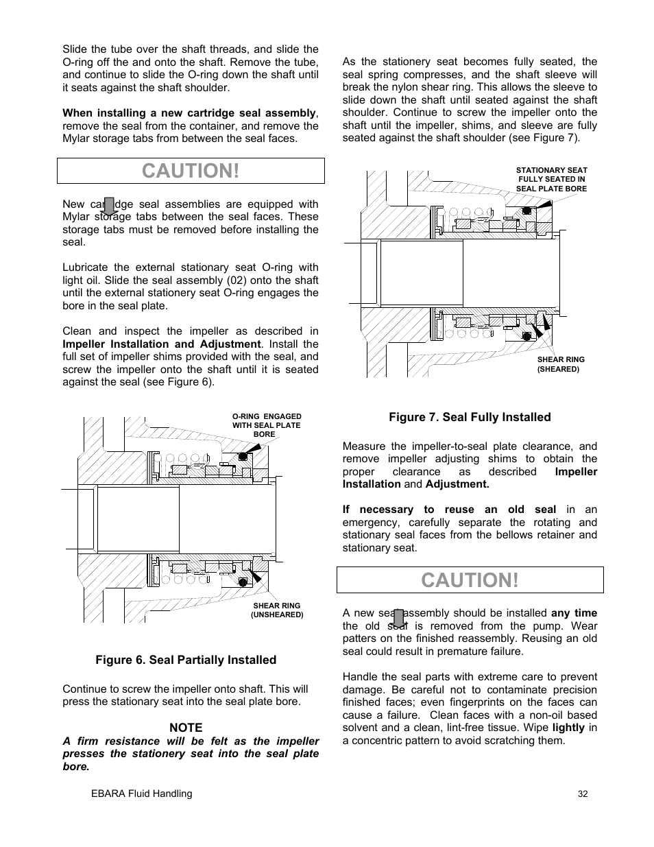 Caution | EBARA EFQT6 User Manual | Page 33 / 37