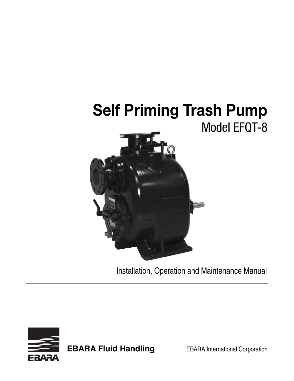 EBARA EFQT8 User Manual | 37 pages