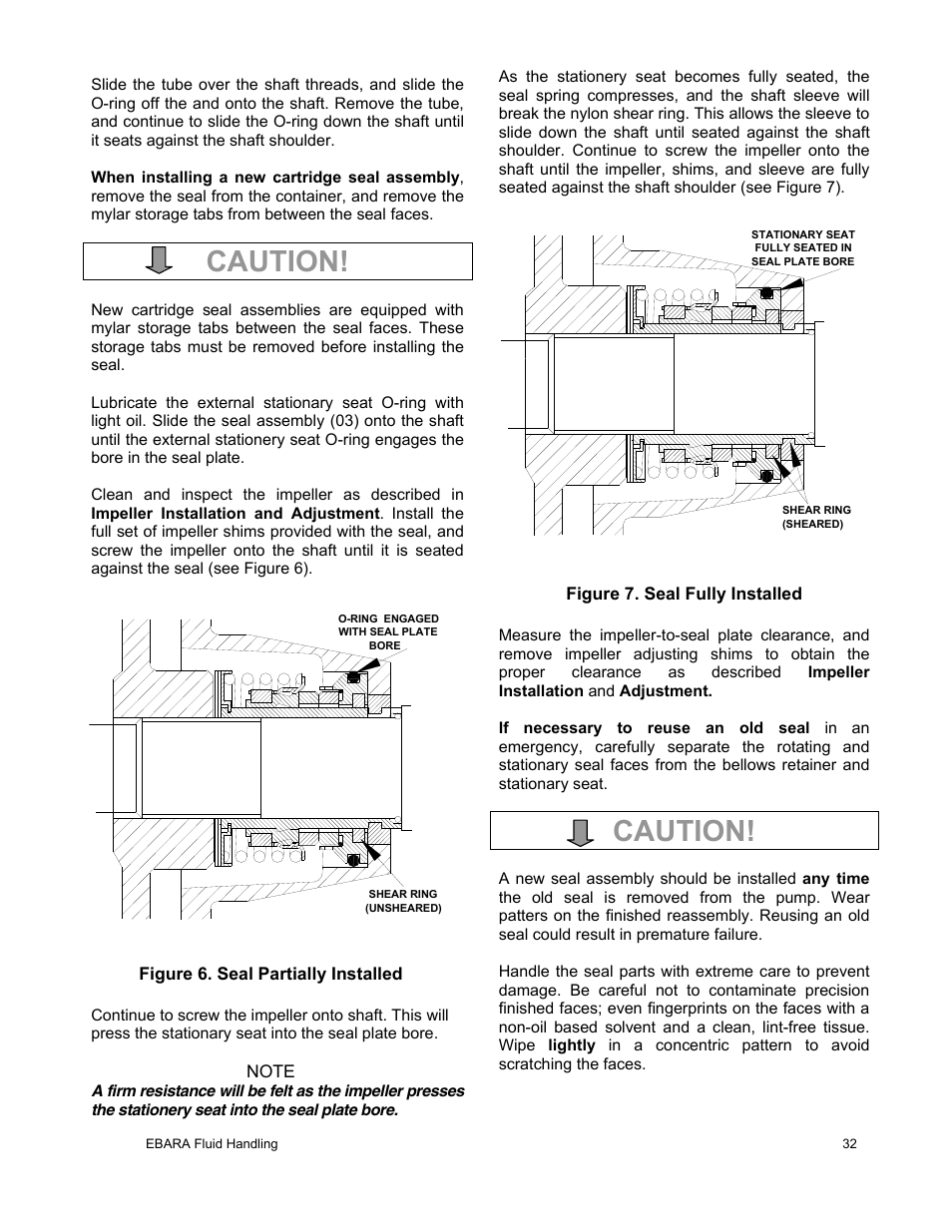 Caution | EBARA EFQT8 User Manual | Page 33 / 37