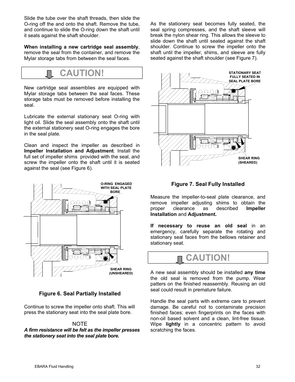 Caution | EBARA EFQT10 User Manual | Page 33 / 37