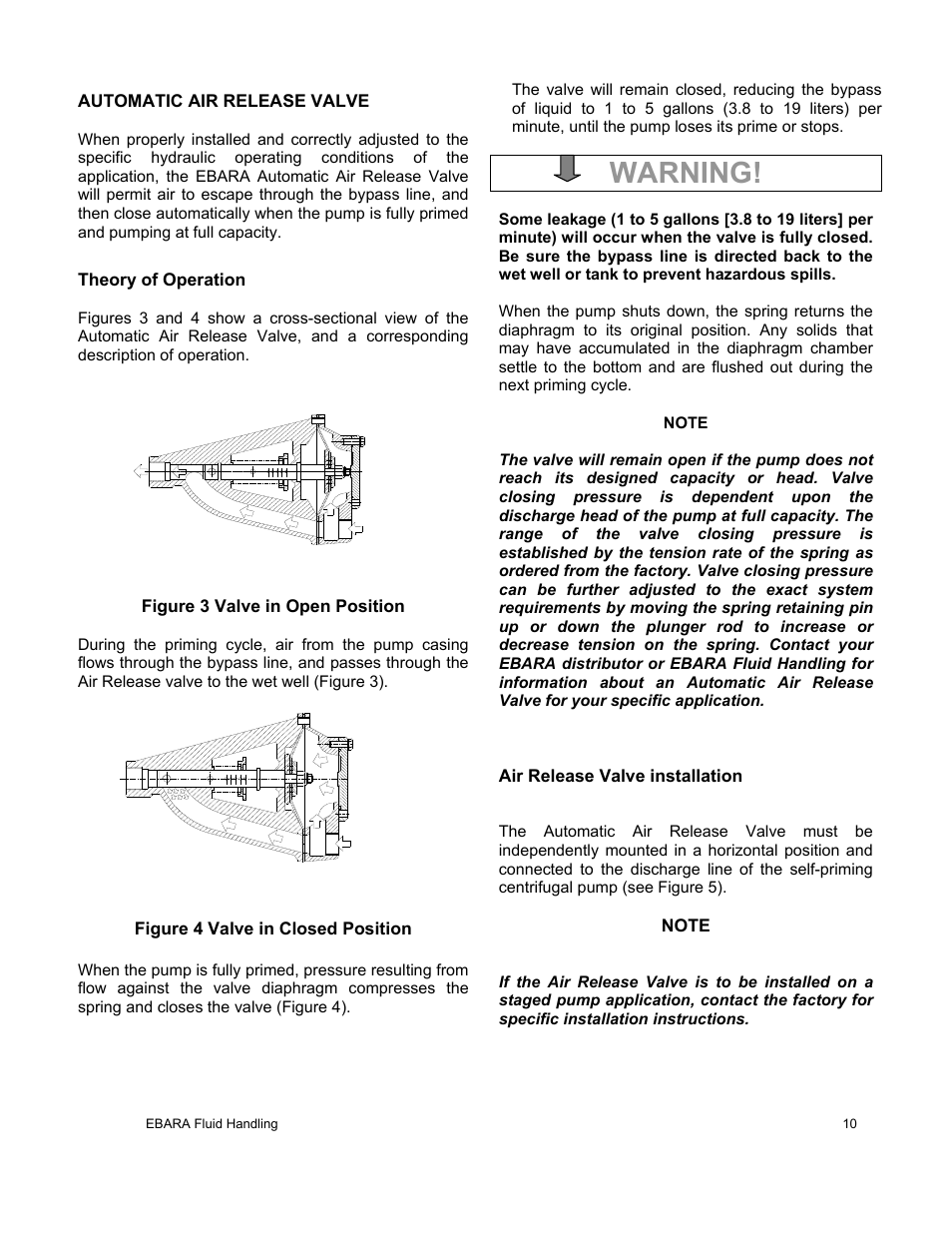 Warning | EBARA EFQT12 User Manual | Page 11 / 32