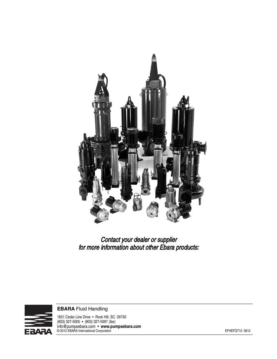 EBARA EFQT12 User Manual | Page 32 / 32