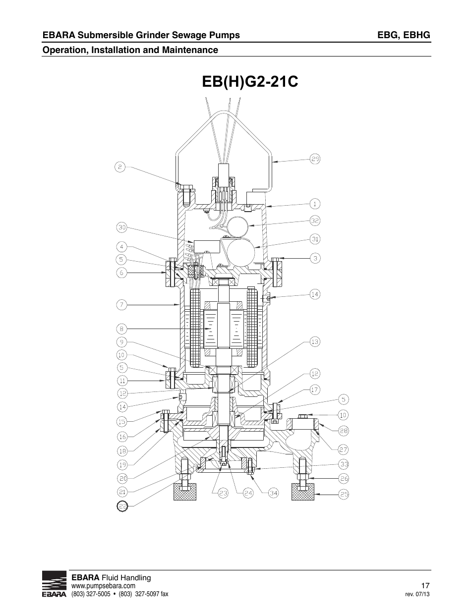 Eb(h)g2-21c | EBARA EBHG User Manual | Page 17 / 32