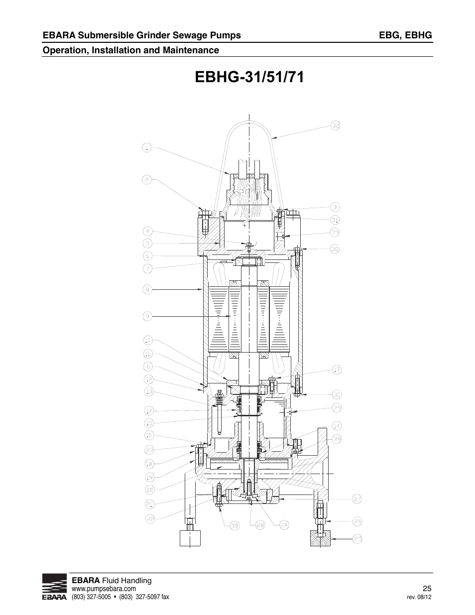 EBARA EBHG User Manual | Page 25 / 32