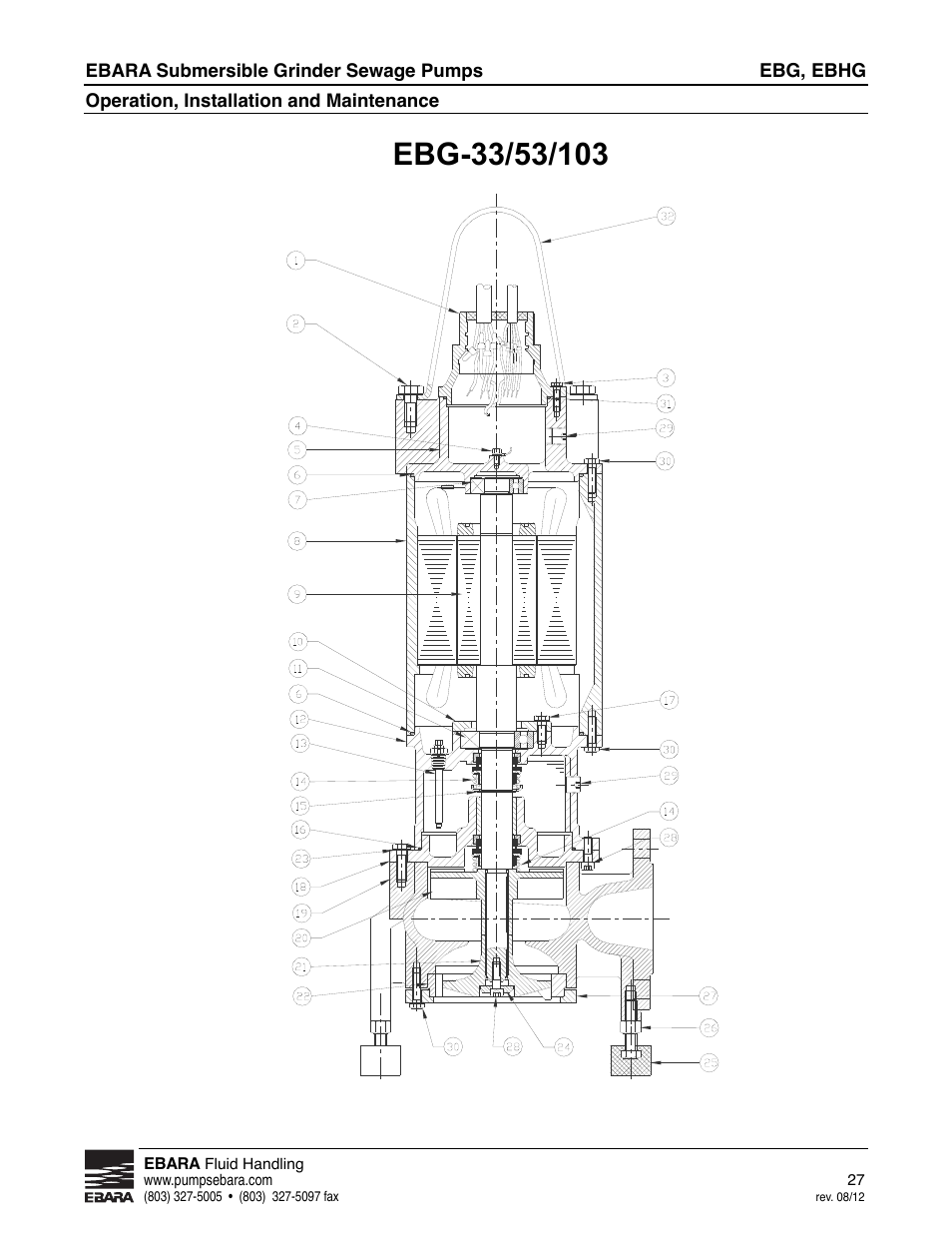 EBARA EBHG User Manual | Page 27 / 32