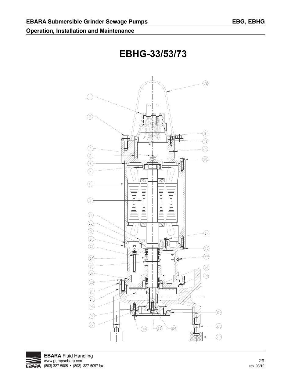 EBARA EBHG User Manual | Page 29 / 32