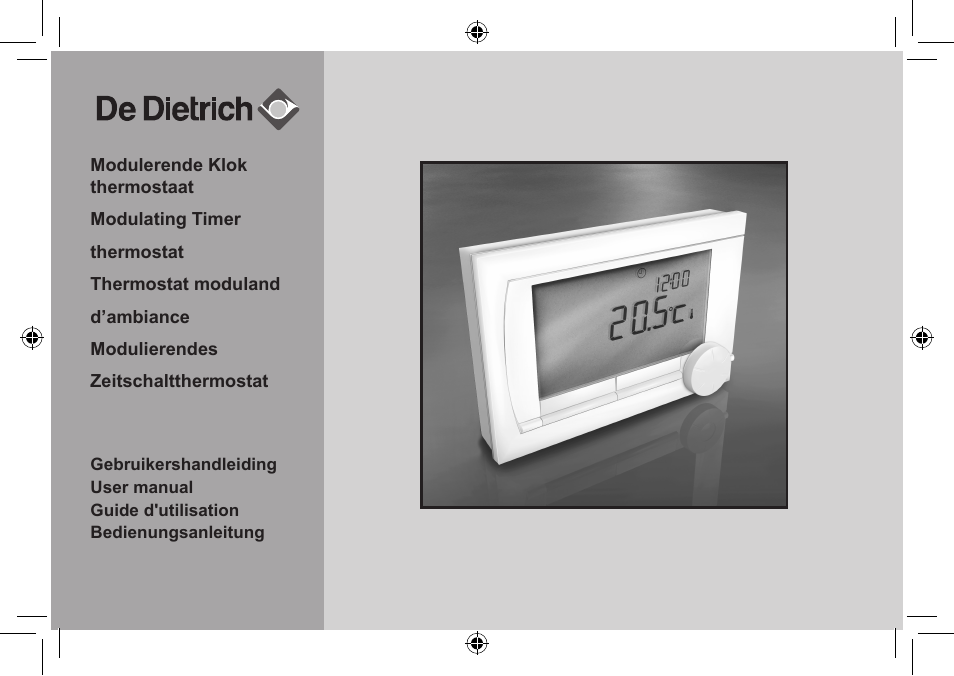 DE DIETRICH Thermostat modulant d’ambiance User Manual | 168 pages