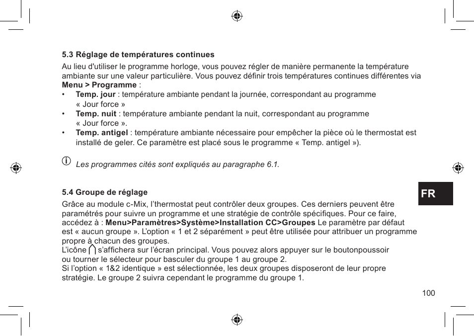 DE DIETRICH Thermostat modulant d’ambiance User Manual | Page 100 / 168