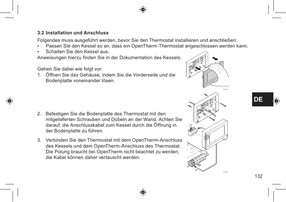 DE DIETRICH Thermostat modulant d’ambiance User Manual | Page 132 / 168