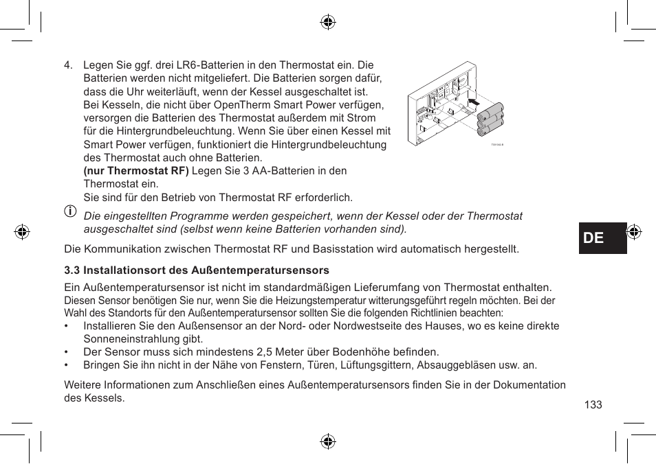 DE DIETRICH Thermostat modulant d’ambiance User Manual | Page 133 / 168