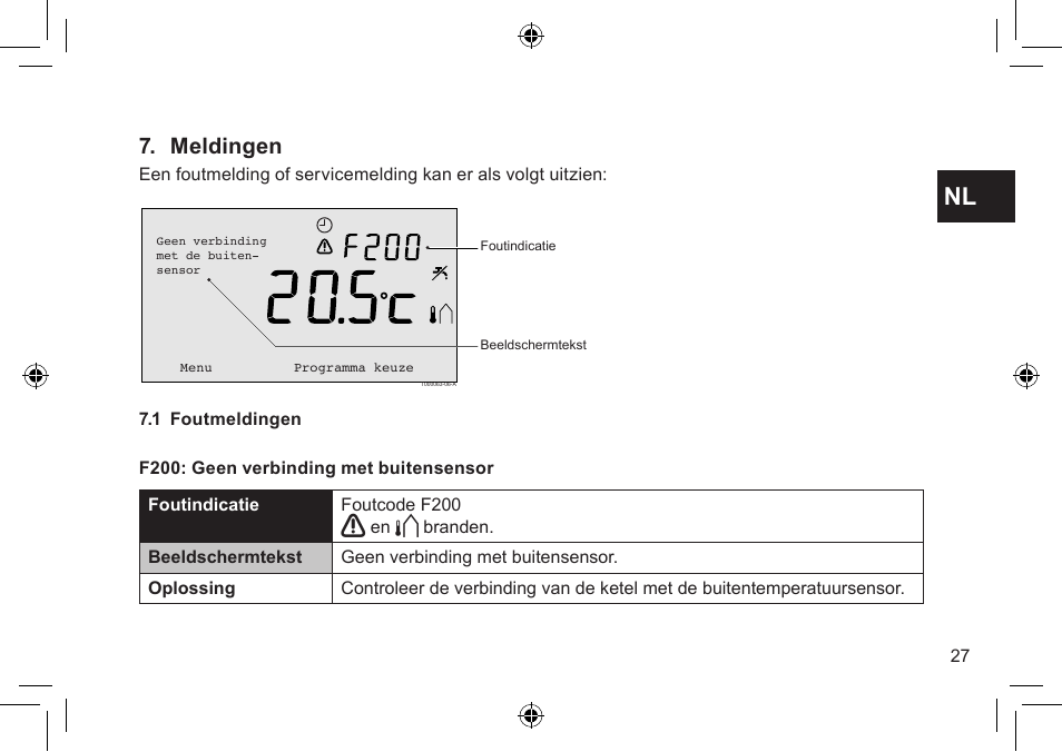 Meldingen | DE DIETRICH Thermostat modulant d’ambiance User Manual | Page 27 / 168