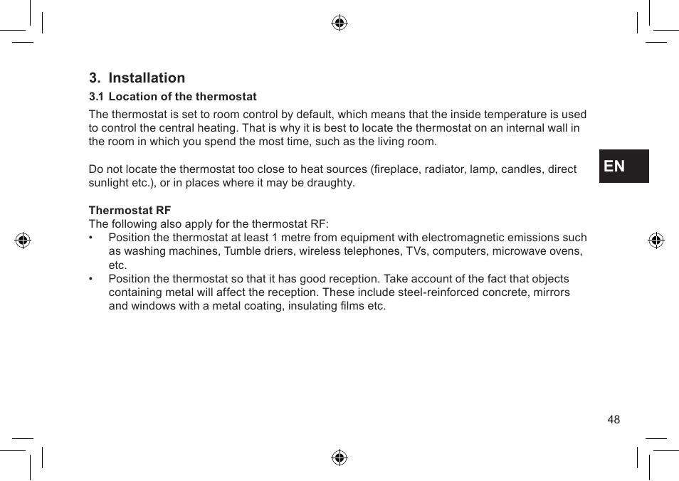 DE DIETRICH Thermostat modulant d’ambiance User Manual | Page 48 / 168