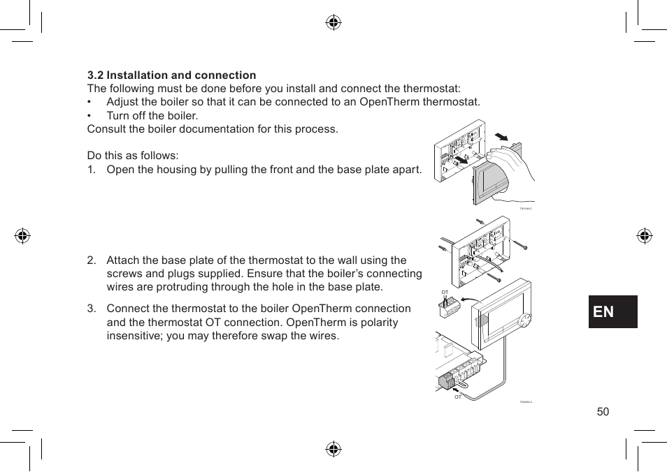 DE DIETRICH Thermostat modulant d’ambiance User Manual | Page 50 / 168