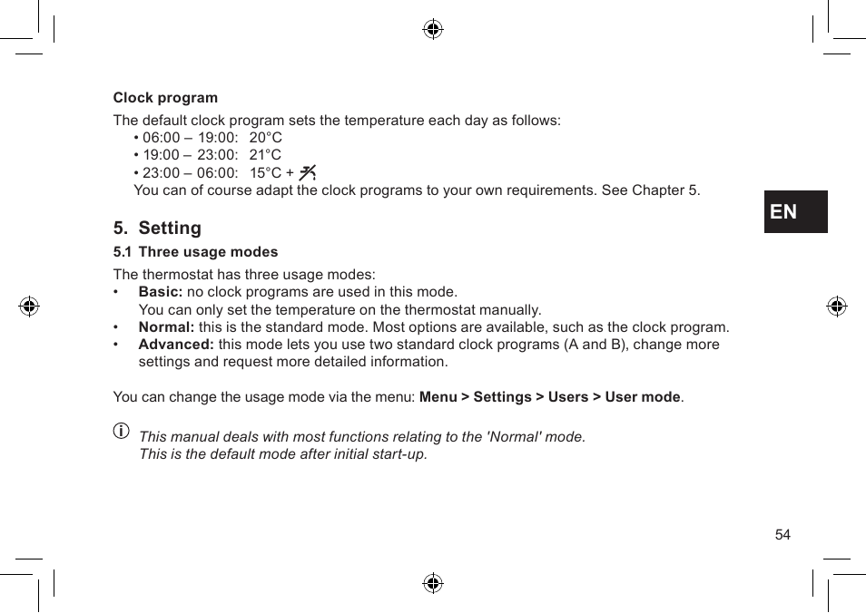 Setting | DE DIETRICH Thermostat modulant d’ambiance User Manual | Page 54 / 168