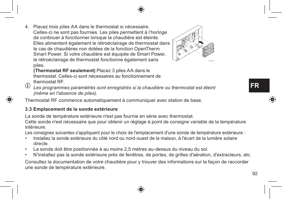 DE DIETRICH Thermostat modulant d’ambiance User Manual | Page 92 / 168