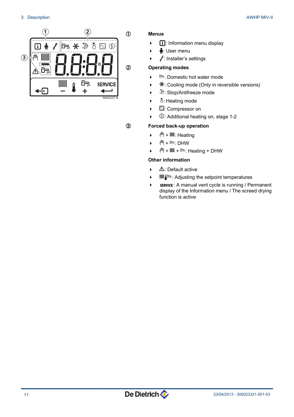 DE DIETRICH ALEZIO AWHP MIV-II User Manual | Page 12 / 32