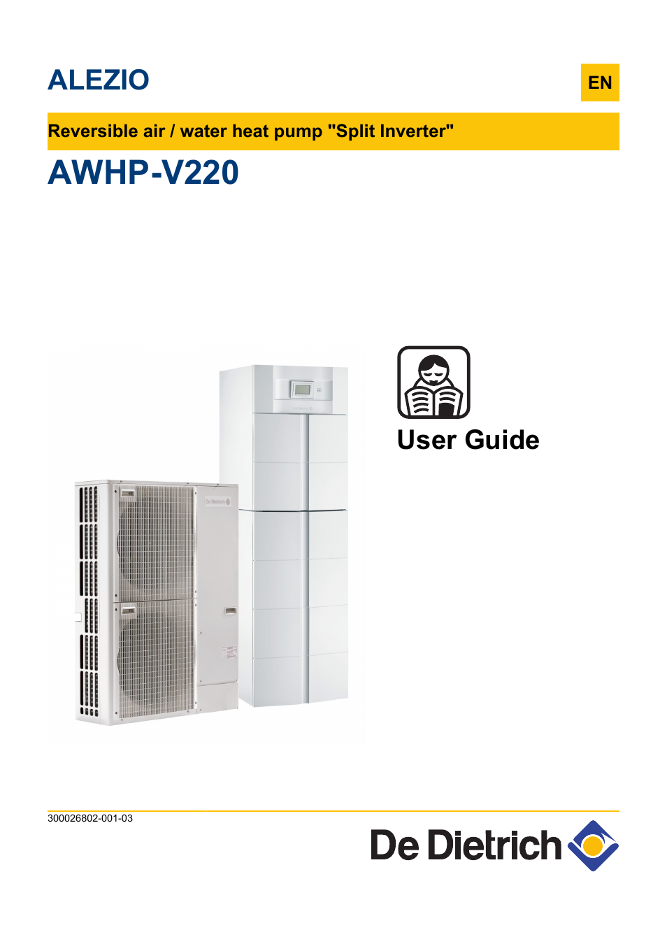 DE DIETRICH ALEZIO AWHP-V220 User Manual | 36 pages