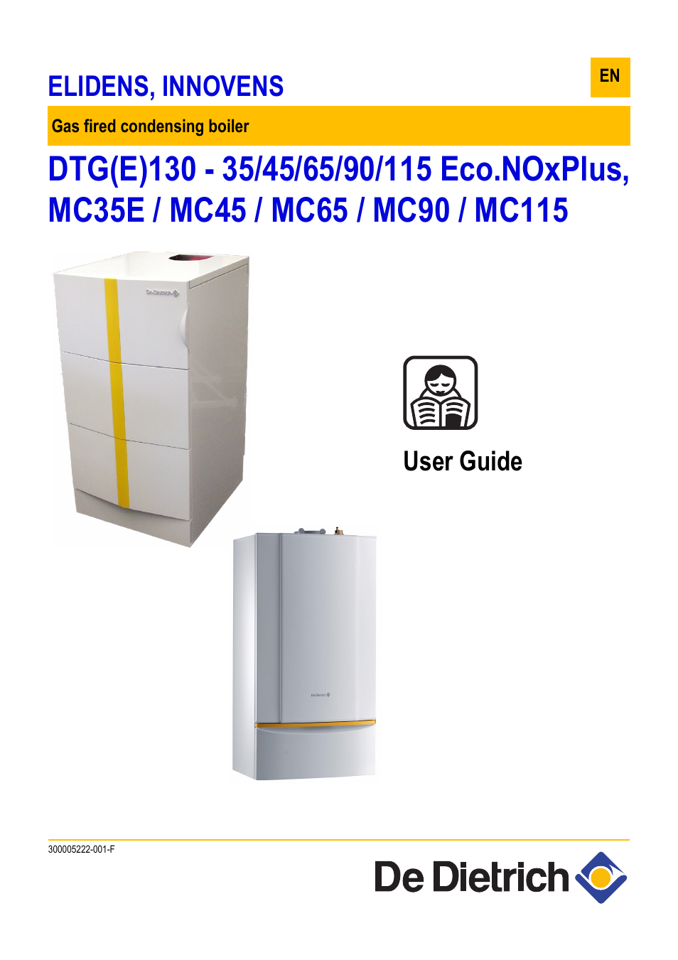 DE DIETRICH DTG(E)130 - 35_45_65_90_115 Eco.NOxPlus User Manual | 16 pages