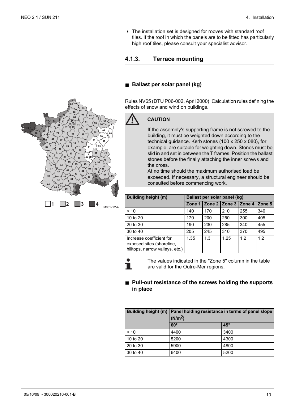 Terrace mounting | DE DIETRICH NEO 2.1 User Manual | Page 11 / 44