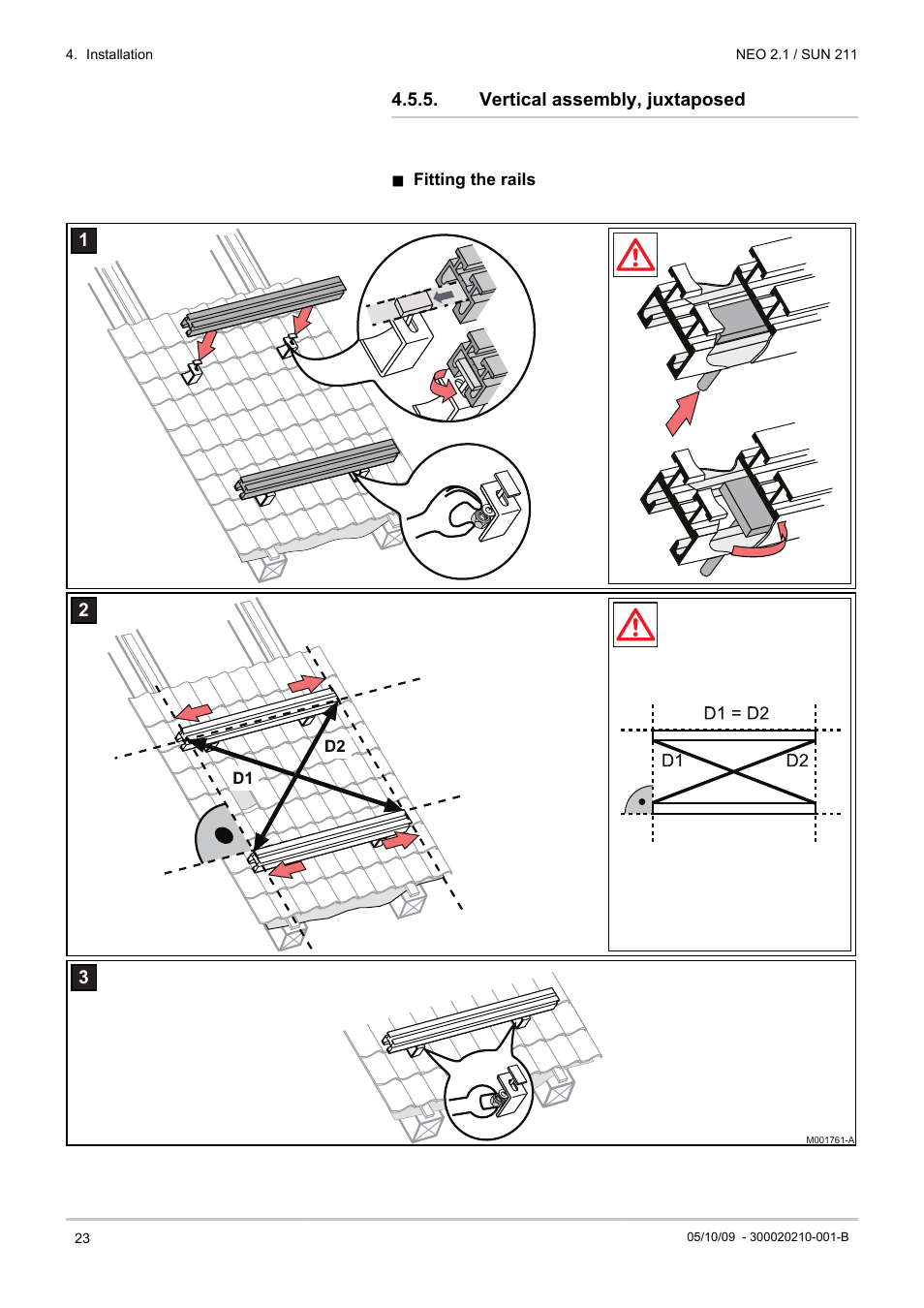 Vertical assembly, juxtaposed | DE DIETRICH NEO 2.1 User Manual | Page 24 / 44