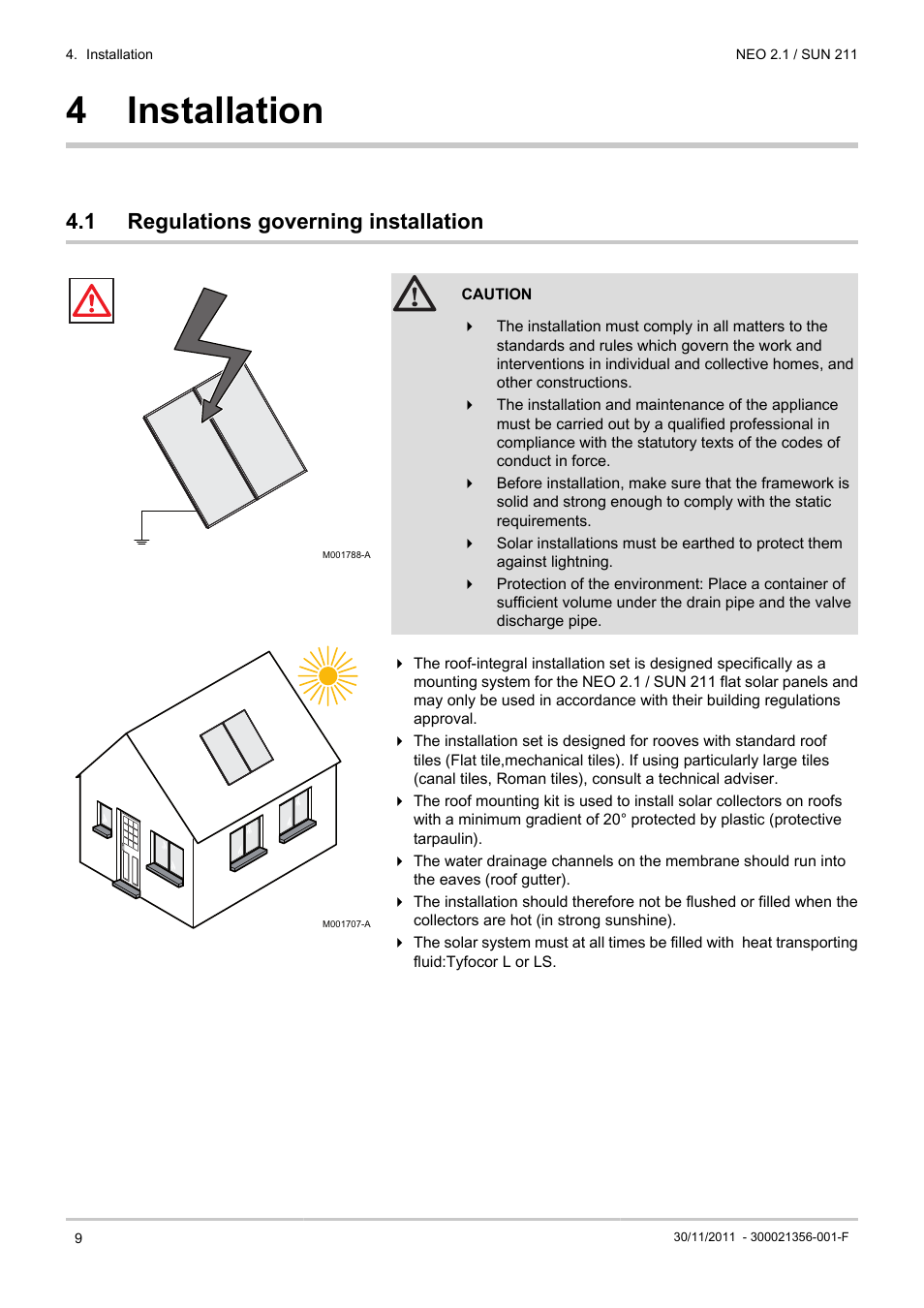 Installation, Regulations governing installation, 4 installation | 1 regulations governing installation | DE DIETRICH NEO 2.1 User Manual | Page 10 / 68